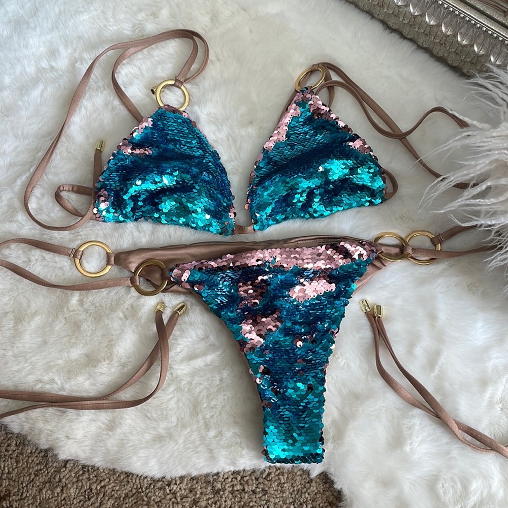 Beach Bunny Blue and Pink Bikini